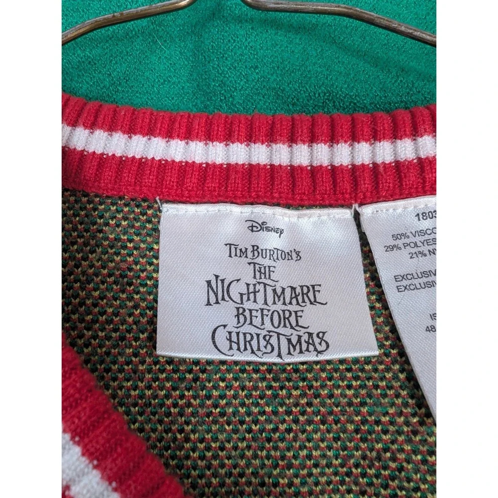Disney Nightmare Before Christmas Sweater Youth L 14/16 Jack Sally Christmas